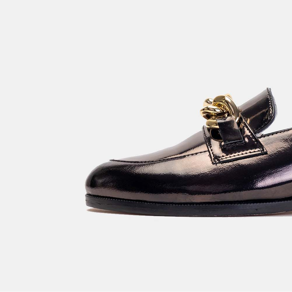 Volzak 1077 Chaussure en cuir vernis Noir