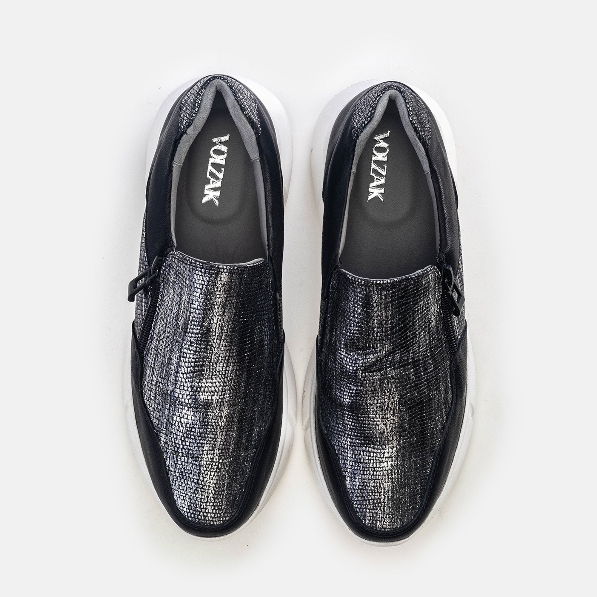 Volzak 178 Black Leather Sneakers