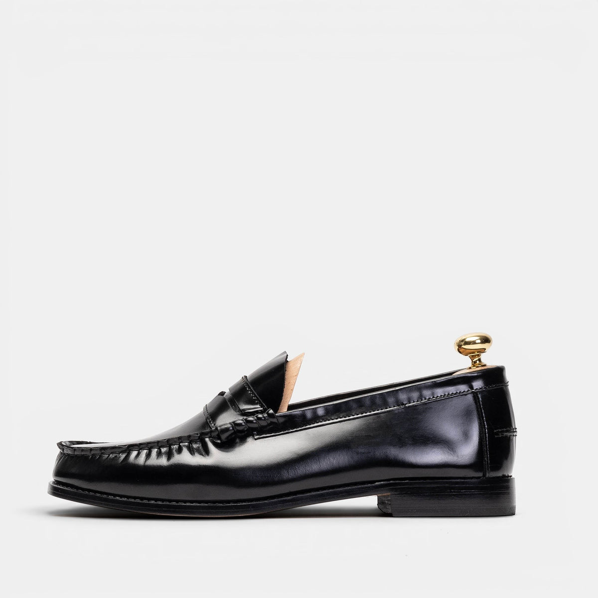 Volzak 315 Black Detachable Leather Penny Loafer