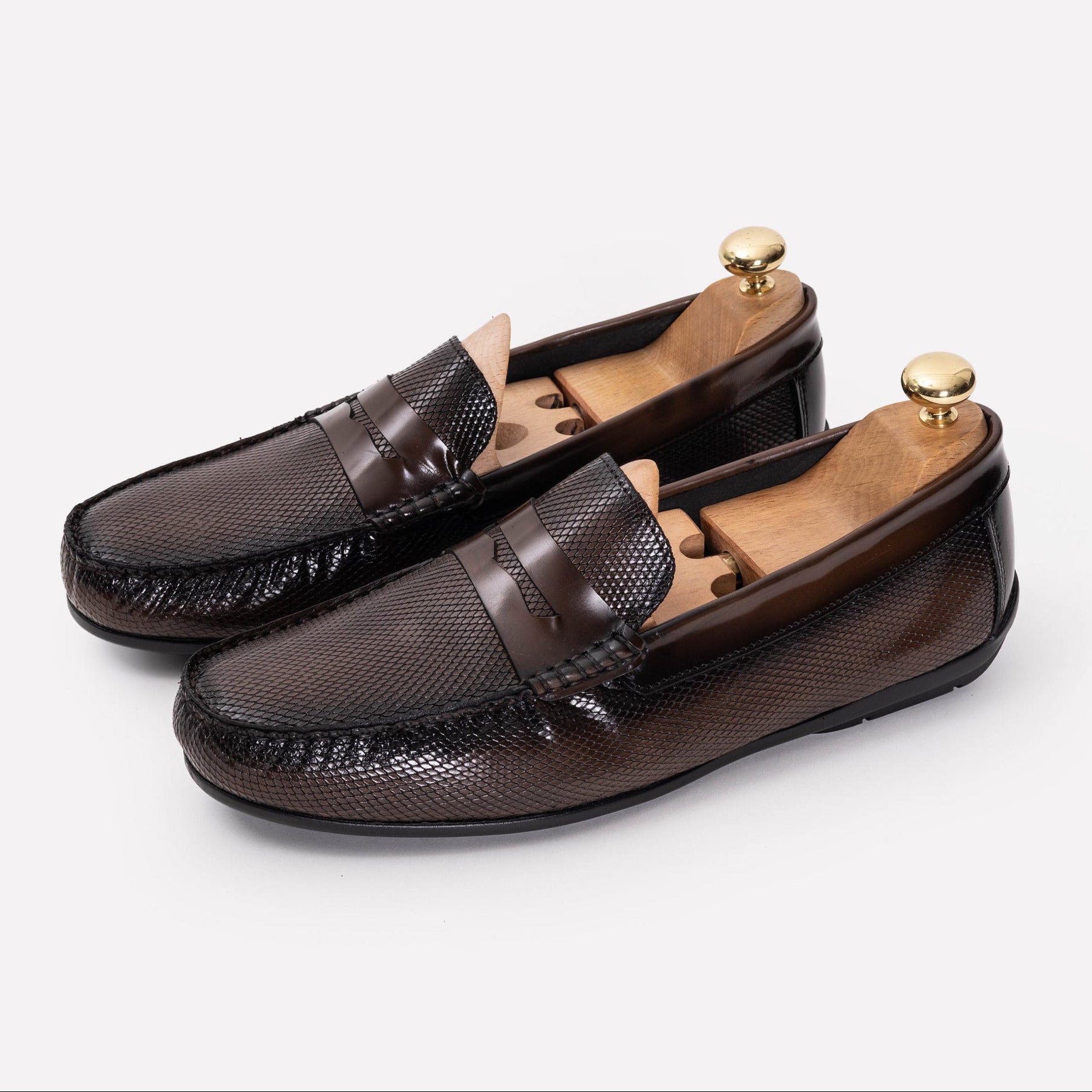 Volzak 5138 Vintage Brown Demaskable Leather Moccasin