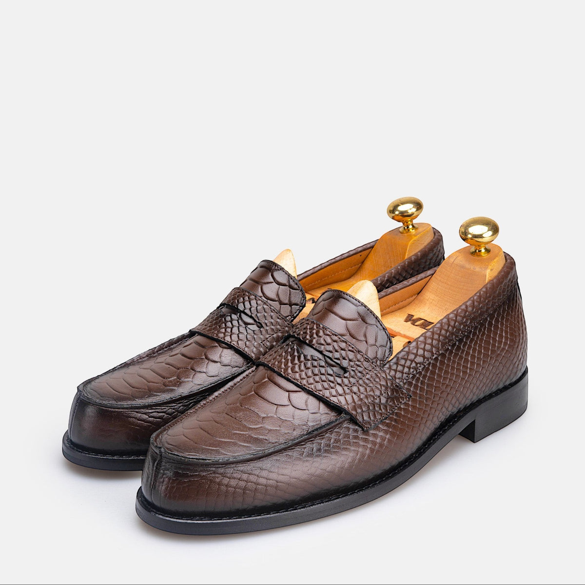 Volzak 5533 chaussure en cuir Marron Croco