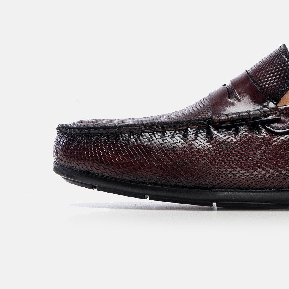 Volzak 5138 Bordeaux Demaskable Leather Moccasin