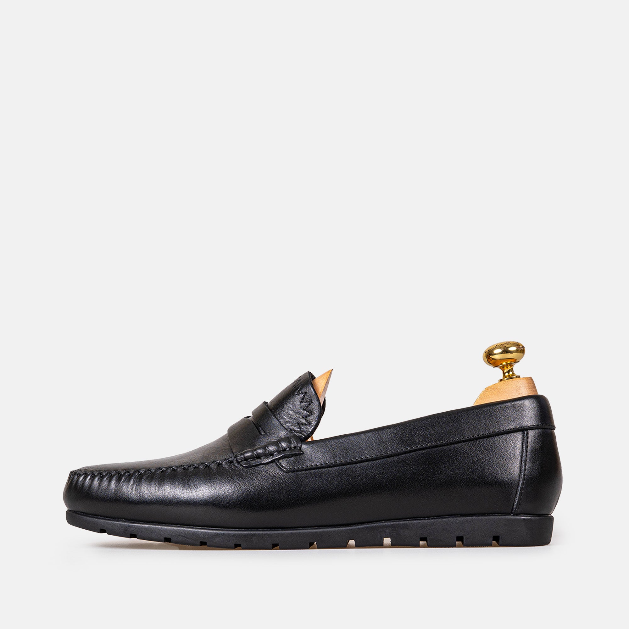 Volzak 0100 Black Leather Moccasin
