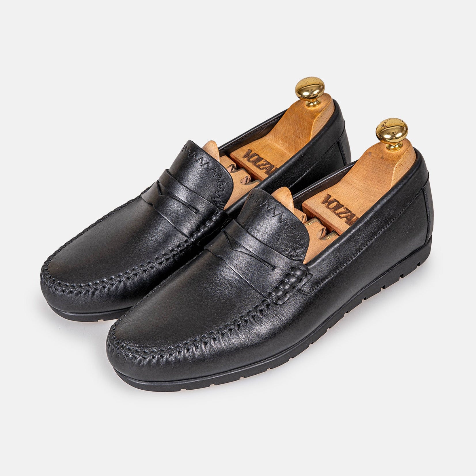 Volzak 0100 Black Leather Moccasin