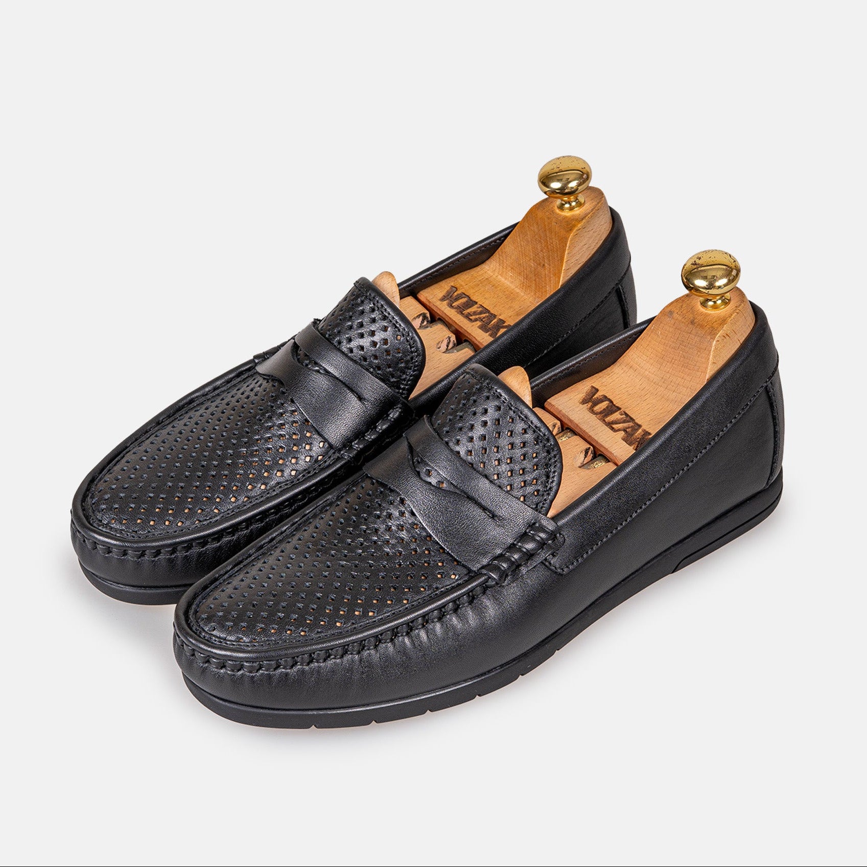 Volzak 050 Black Leather Moccasin