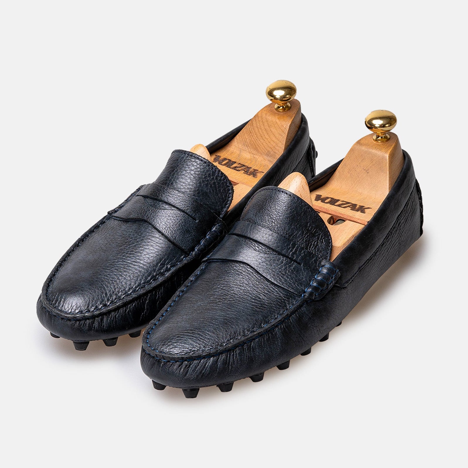 Volzak 2000 Mineral Blue Leather Moccasin