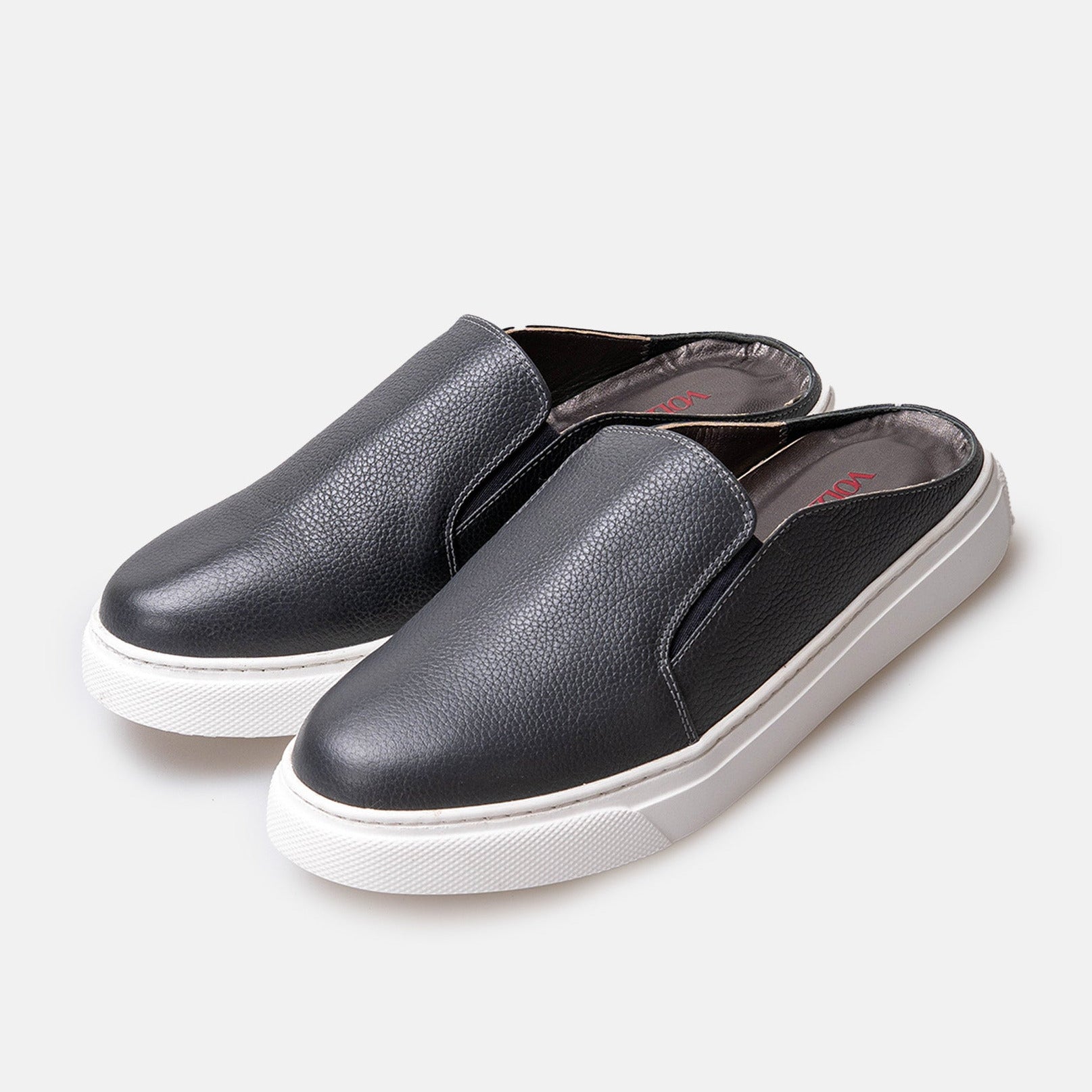 Volzak 301 Mule en cuir Gris