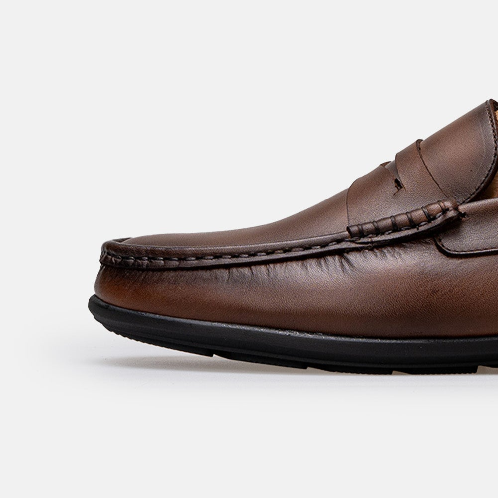 Volzak 5420 Vintage Brown Leather Moccasin