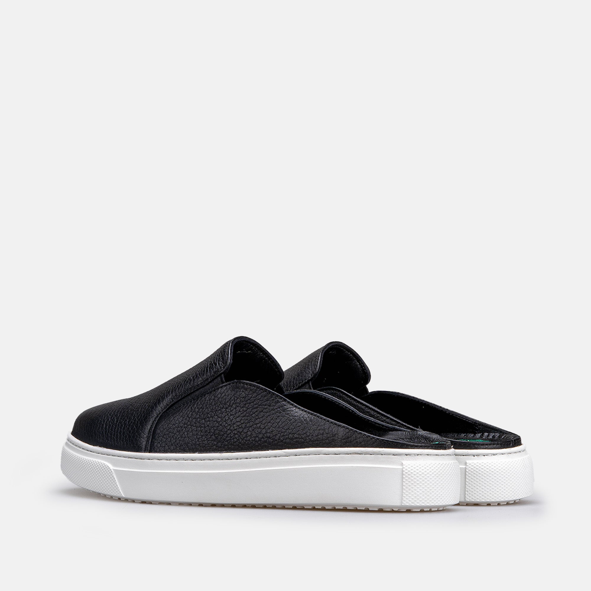 Volzak 301 Mule en cuir Noir