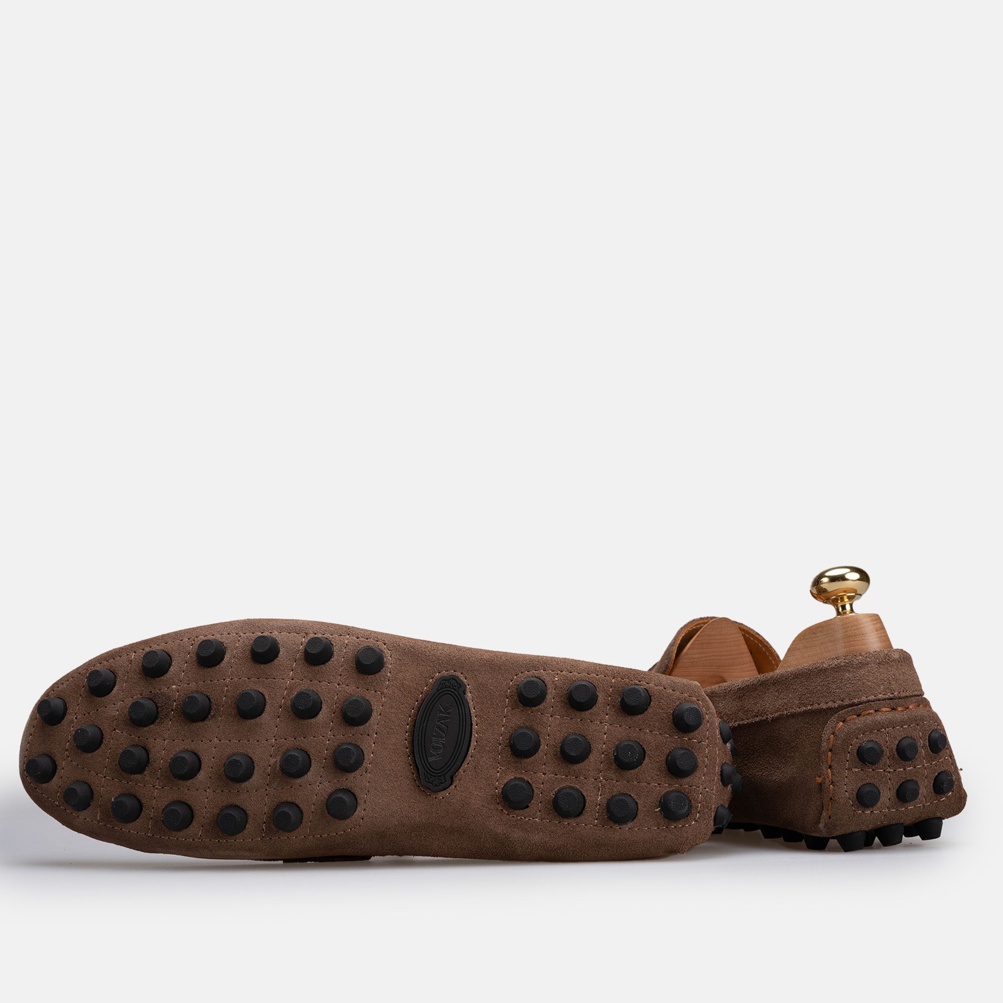 Volzak 2000 Mocassin en daim Taupe