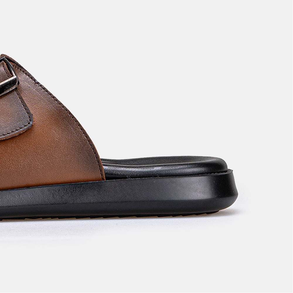 Volzak 5426 Sandale en cuir Marron vintage