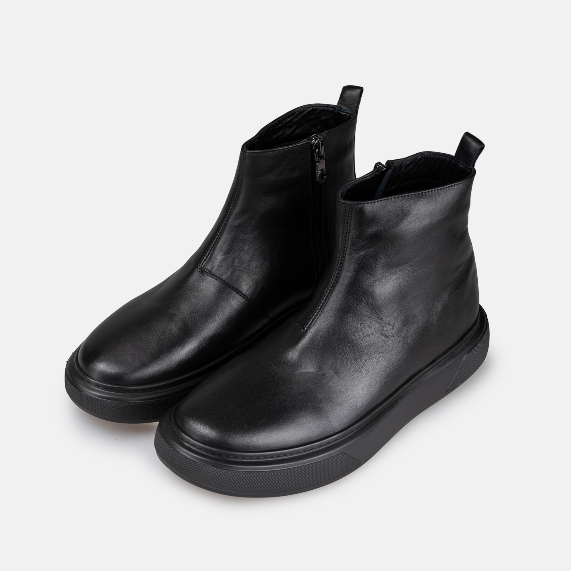 Volzak 303 Black Leather Ankle Boot