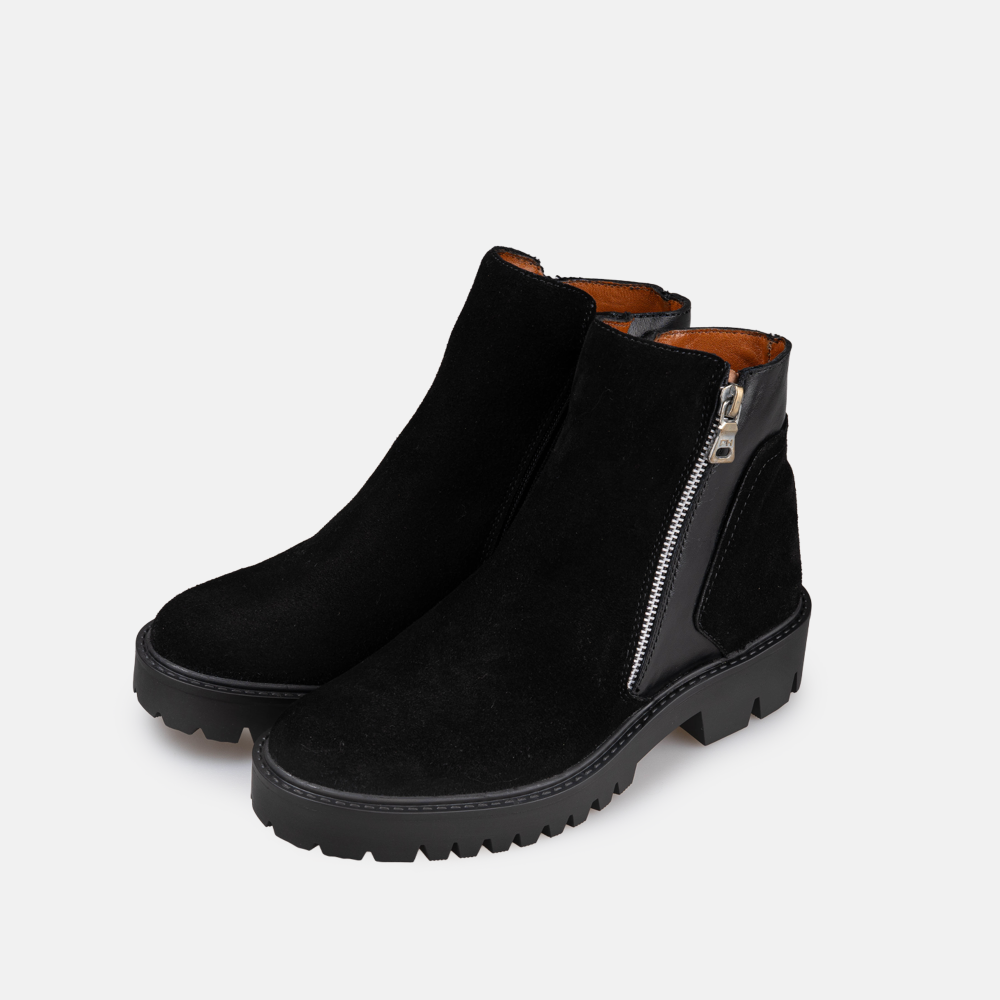 Volzak 1087 Suede Ankle Boot Black