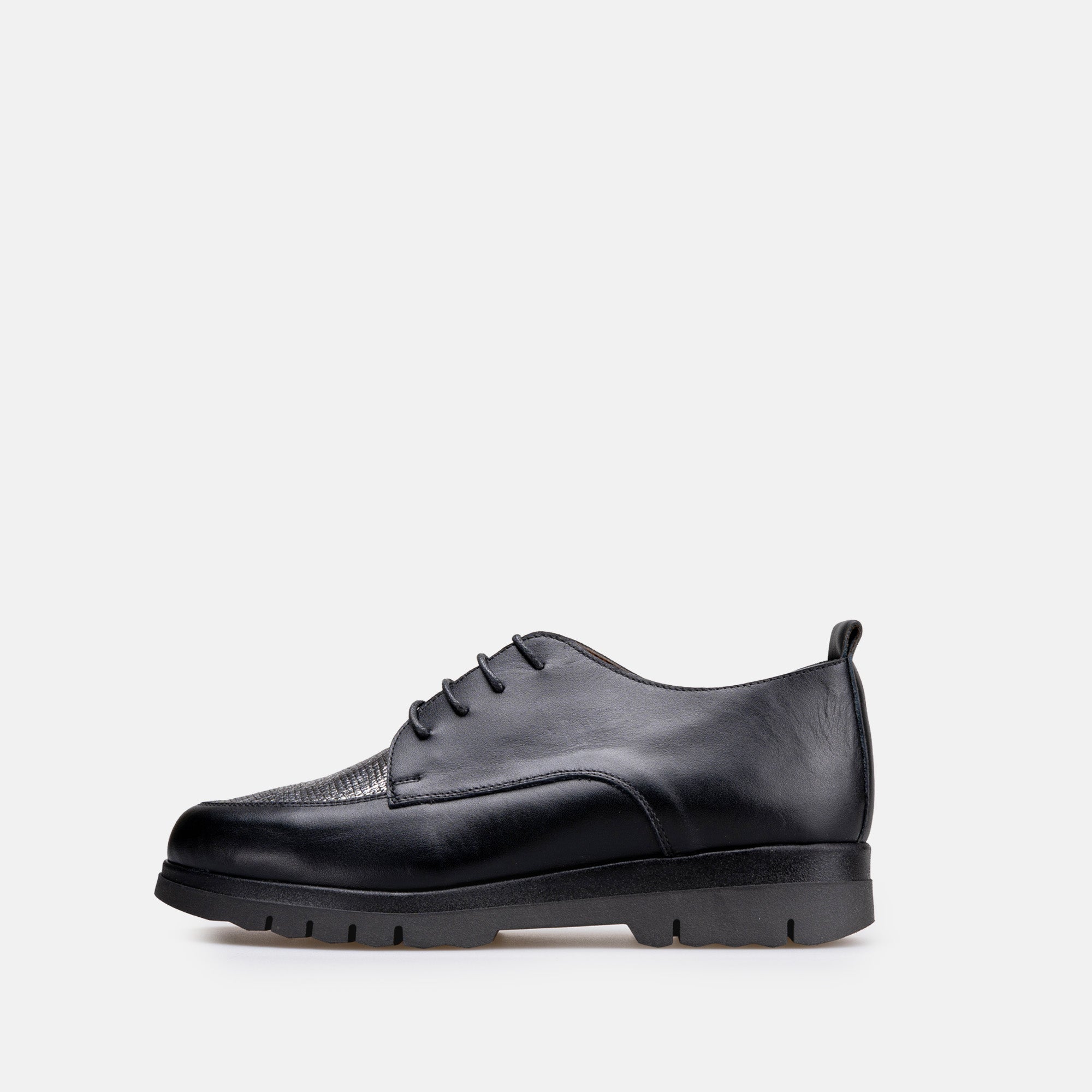 Volzak 2024 Black Silver Leather Shoe