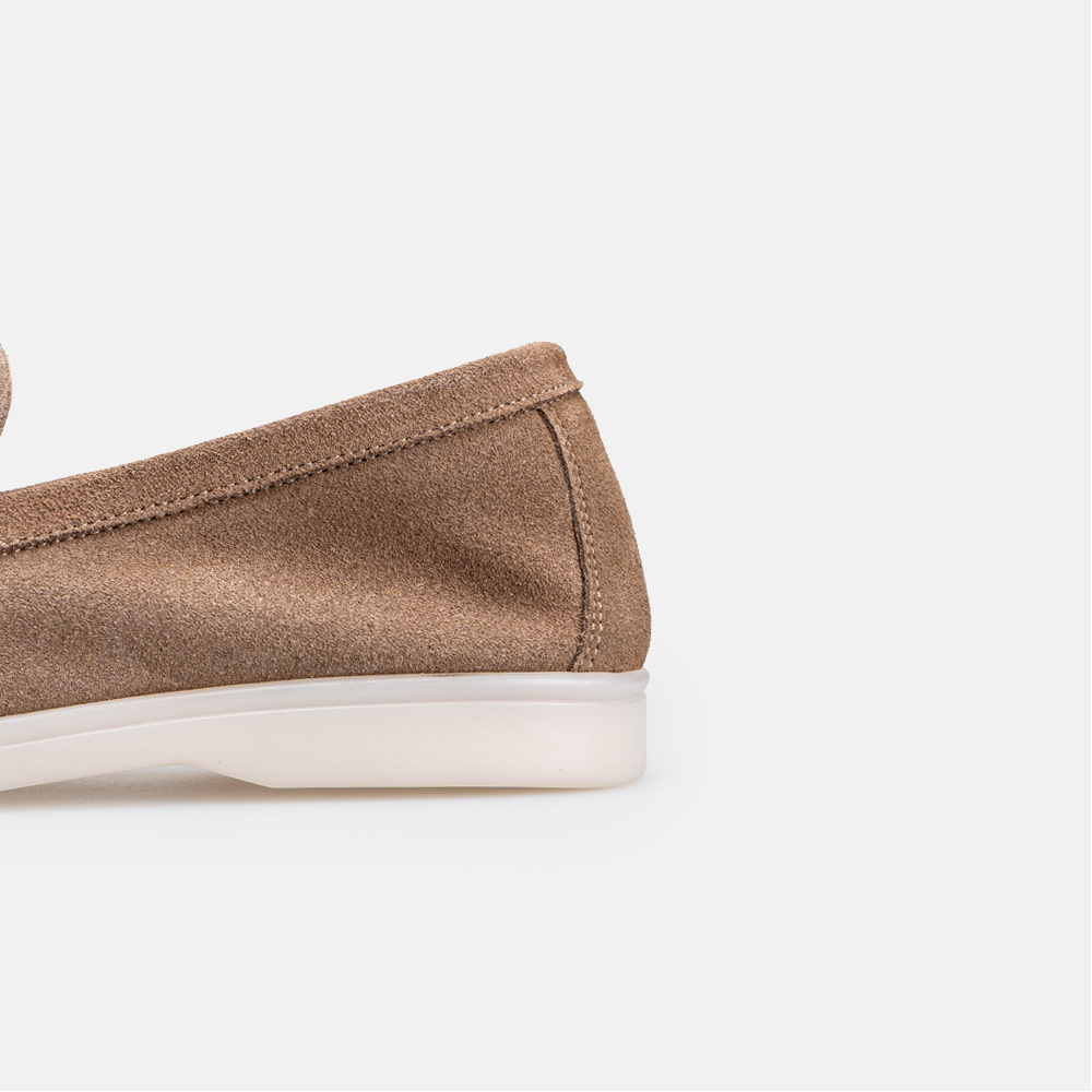 Volzak 32 s mocassin en daim Taupe