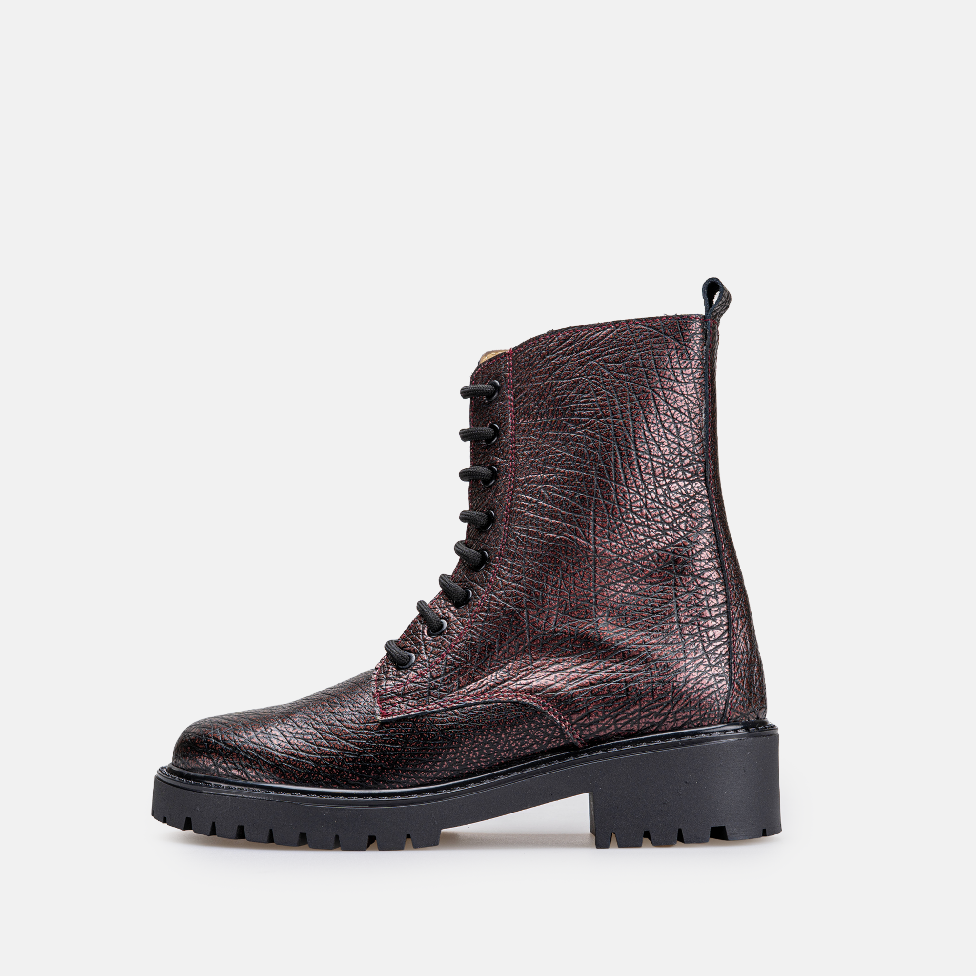 Volzak 4009 Bottine en cuir Bordeaux Grainé