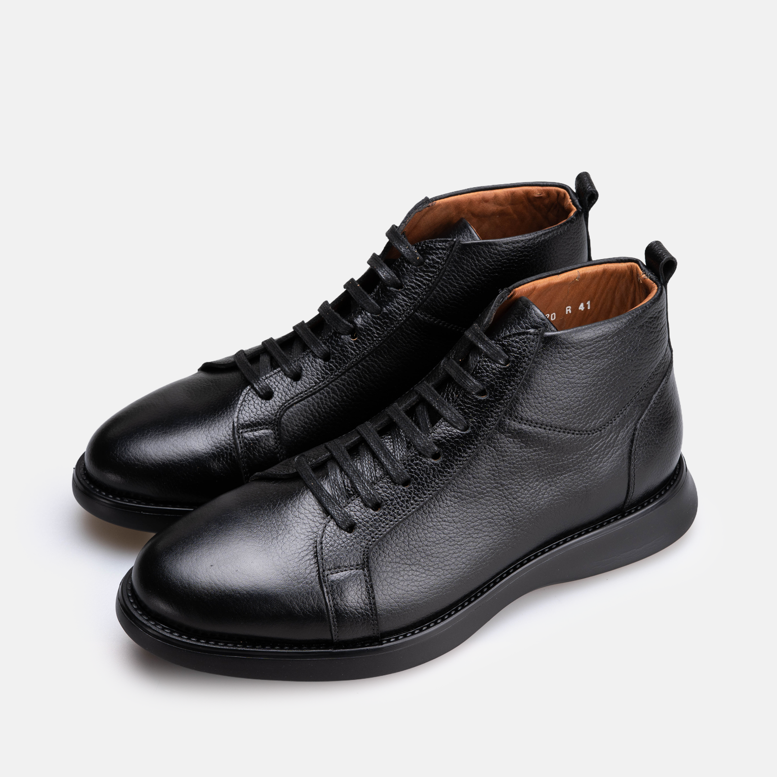 Volzak 5520 Bottine en cuir Noir Grainé