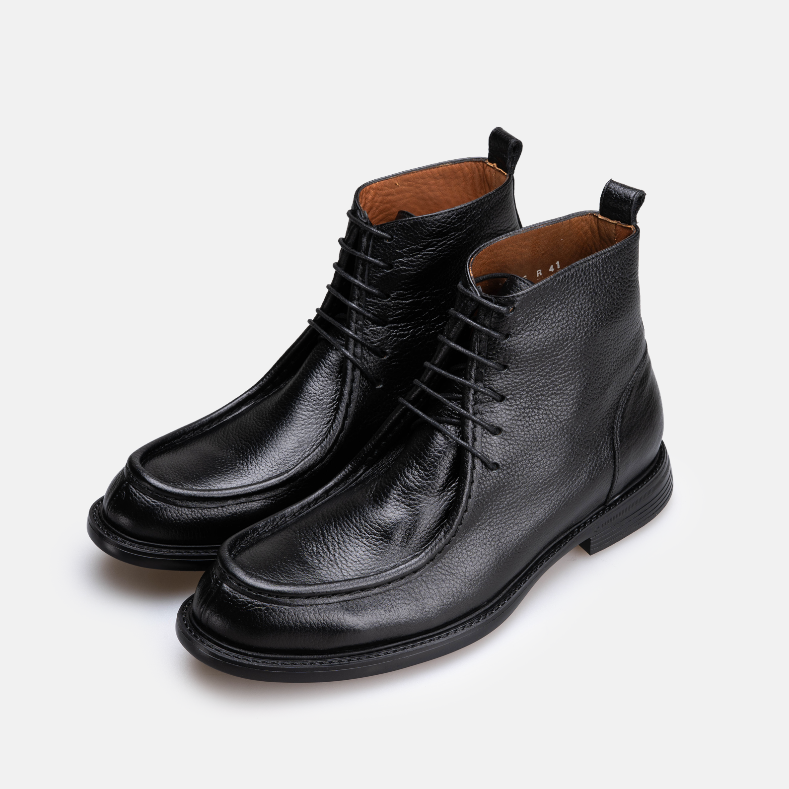 Volzak 5515 Bottine en cuir Noir Grainé