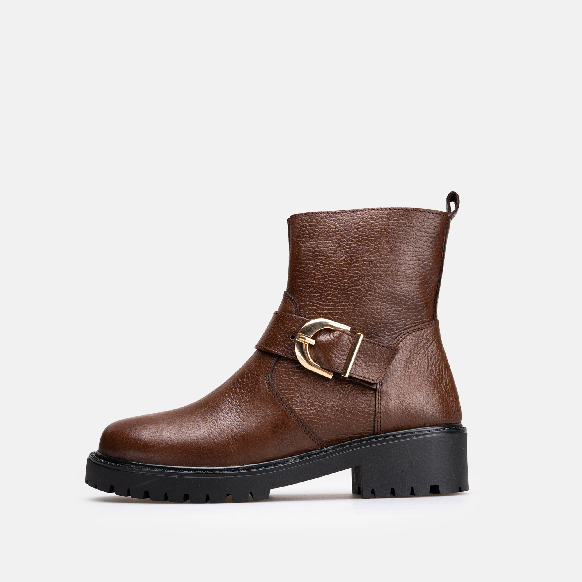 Volzak 1011 Bottine en cuir Marron Grainé