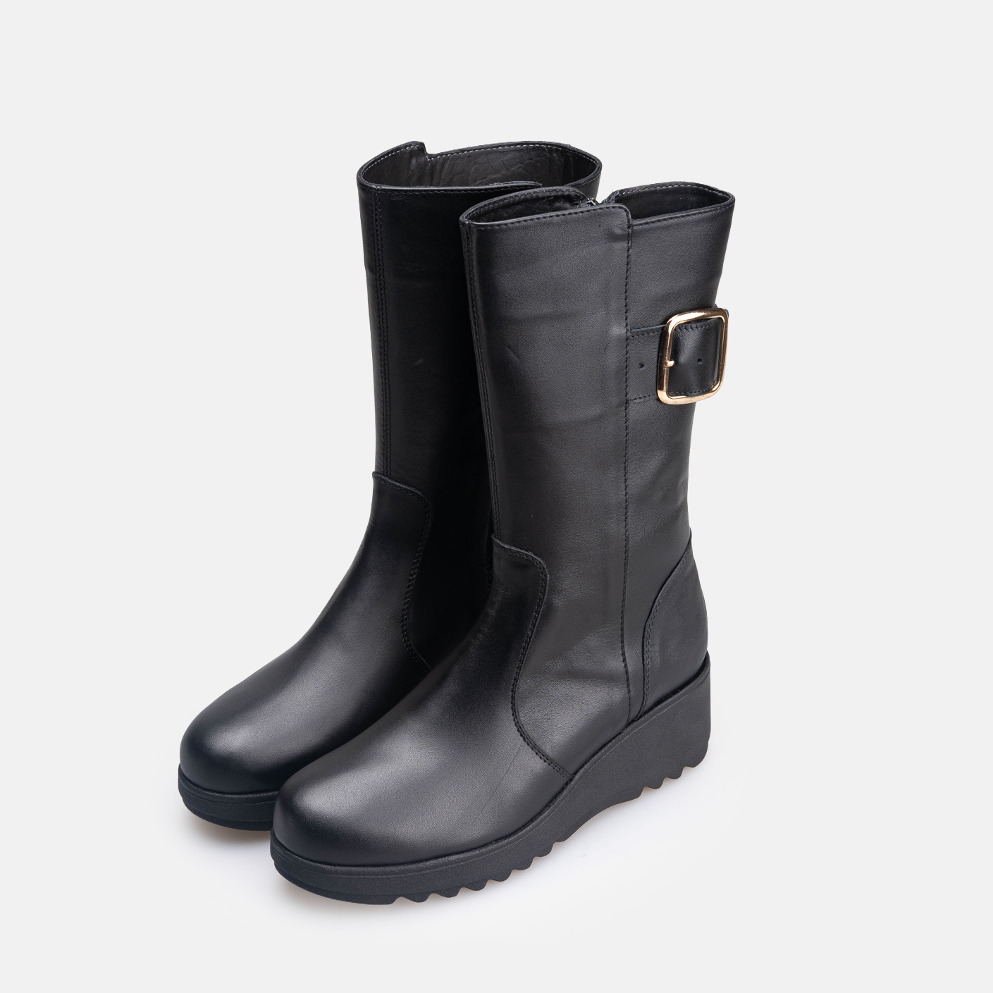 Volzak 4020 Botte genouillère en cuir Noir