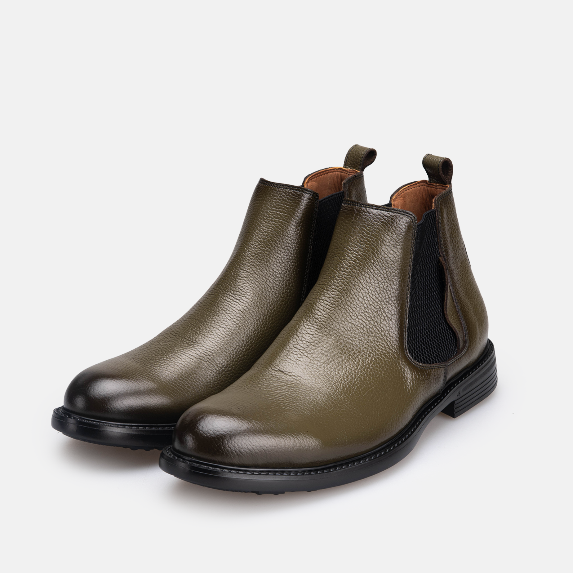 Volzak 5534 Bottine en cuir Vert Grainé