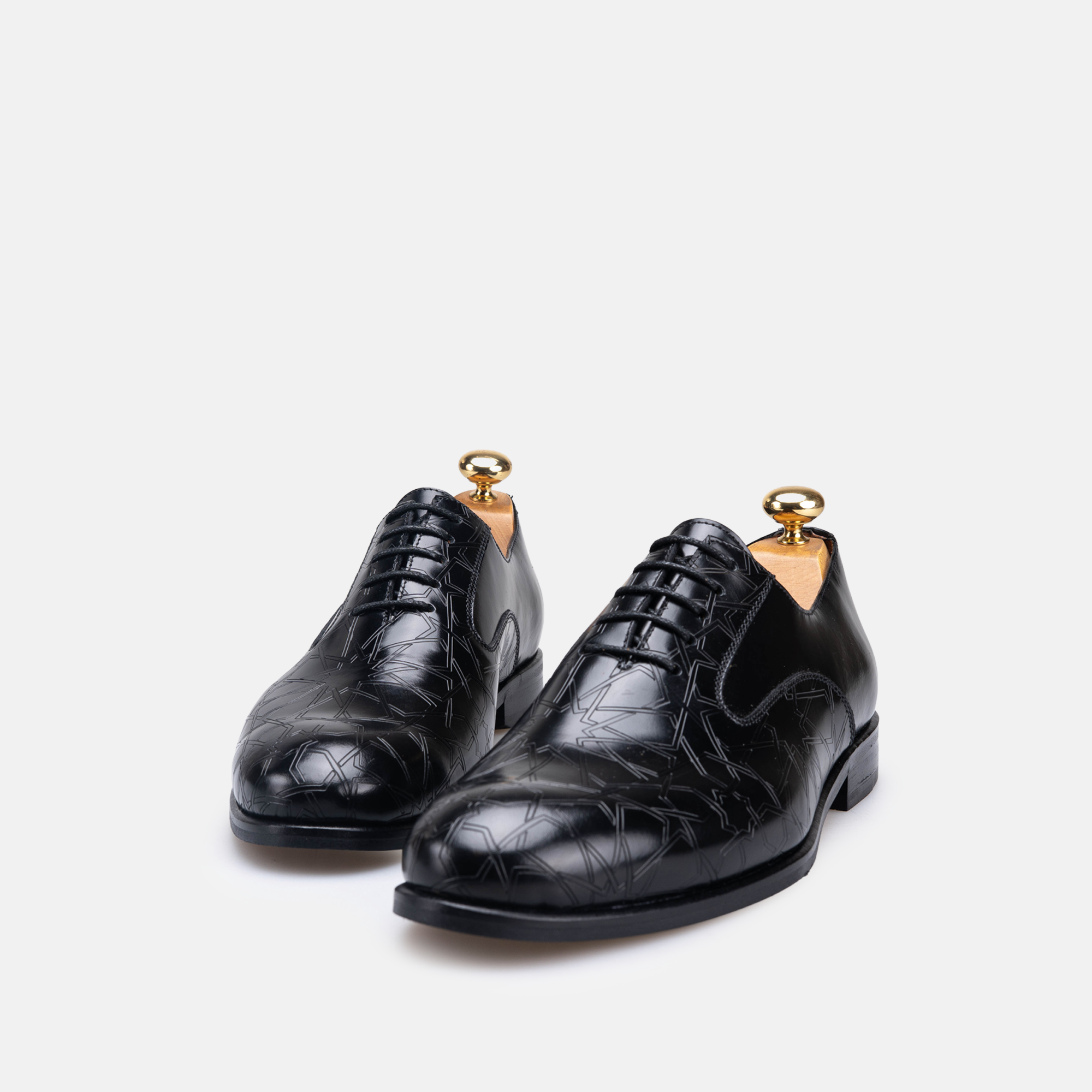 Édition limitée Volzak Zellige chaussure en cuir Noir Démasquable