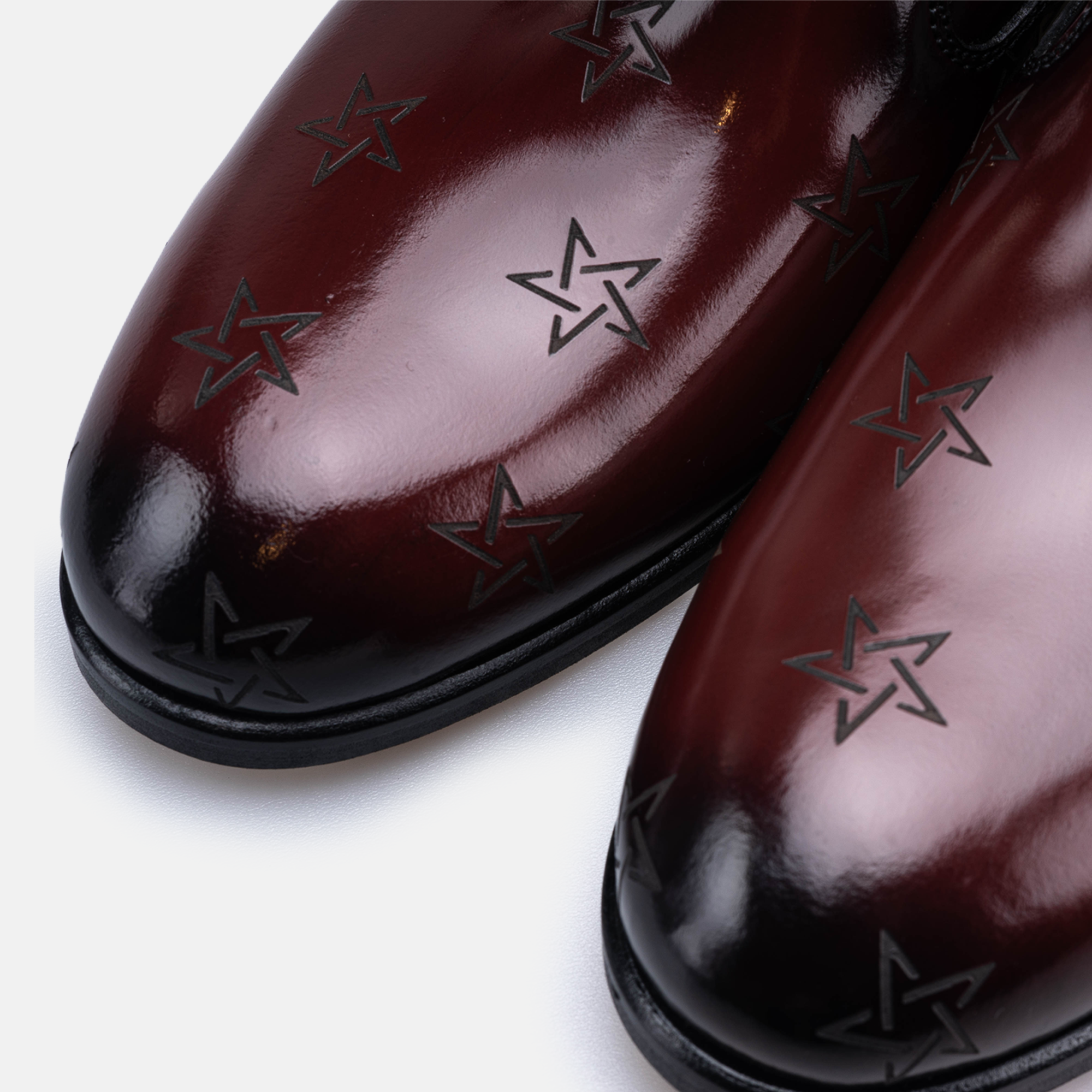 Édition limitée Volzak Morocco chaussure en cuir Bordeaux Démasquable