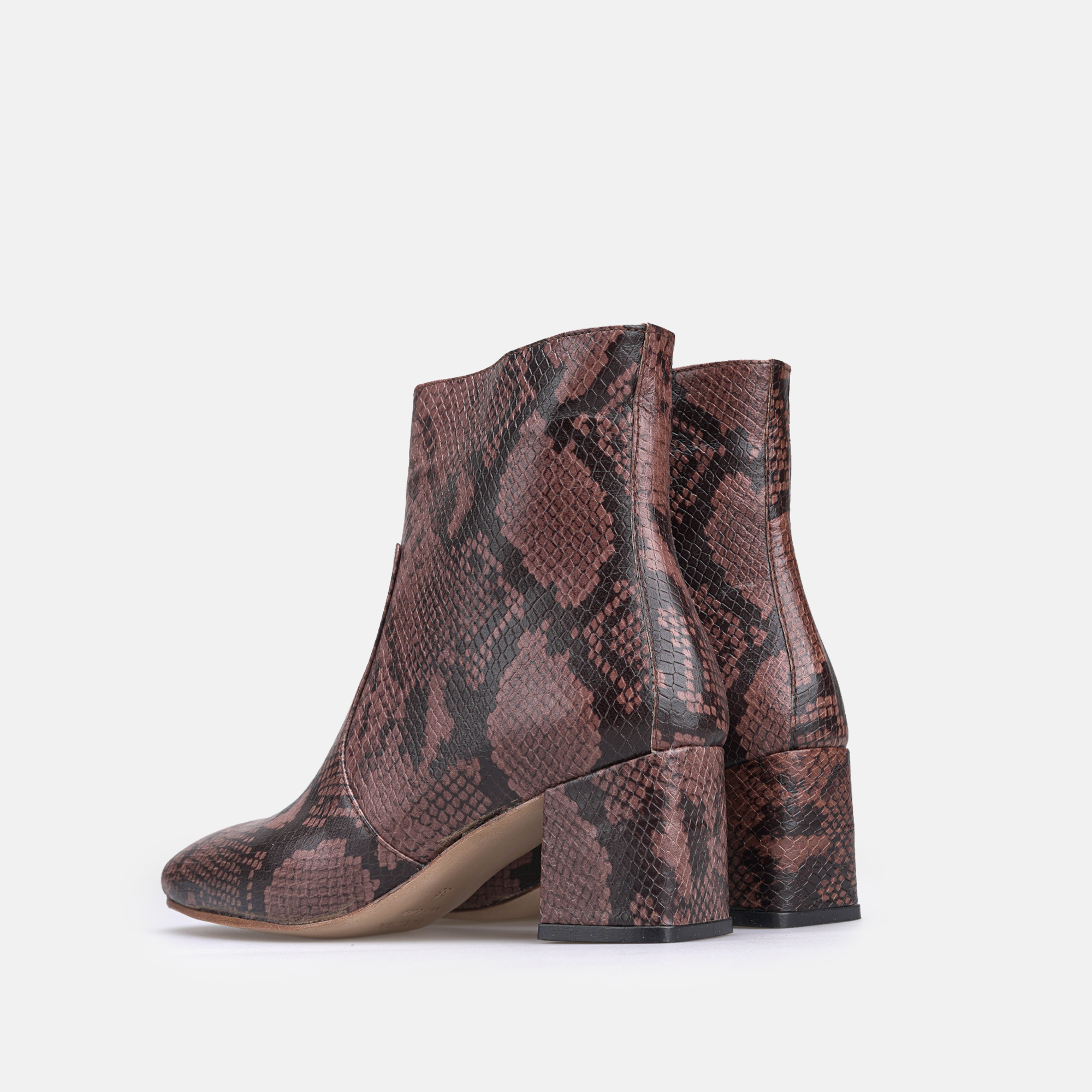 Volzak 4023 Bottine en cuir Marron Serpent