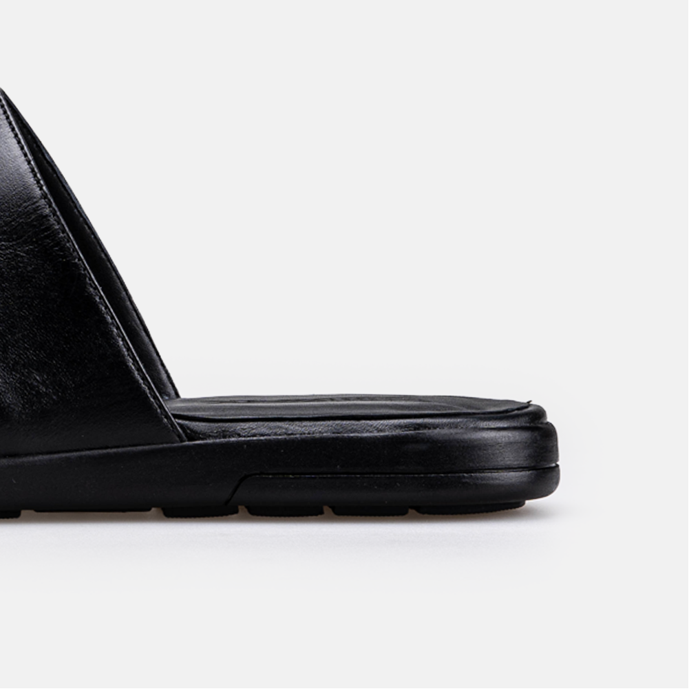 Volzak 5605 Mule en cuir Noir