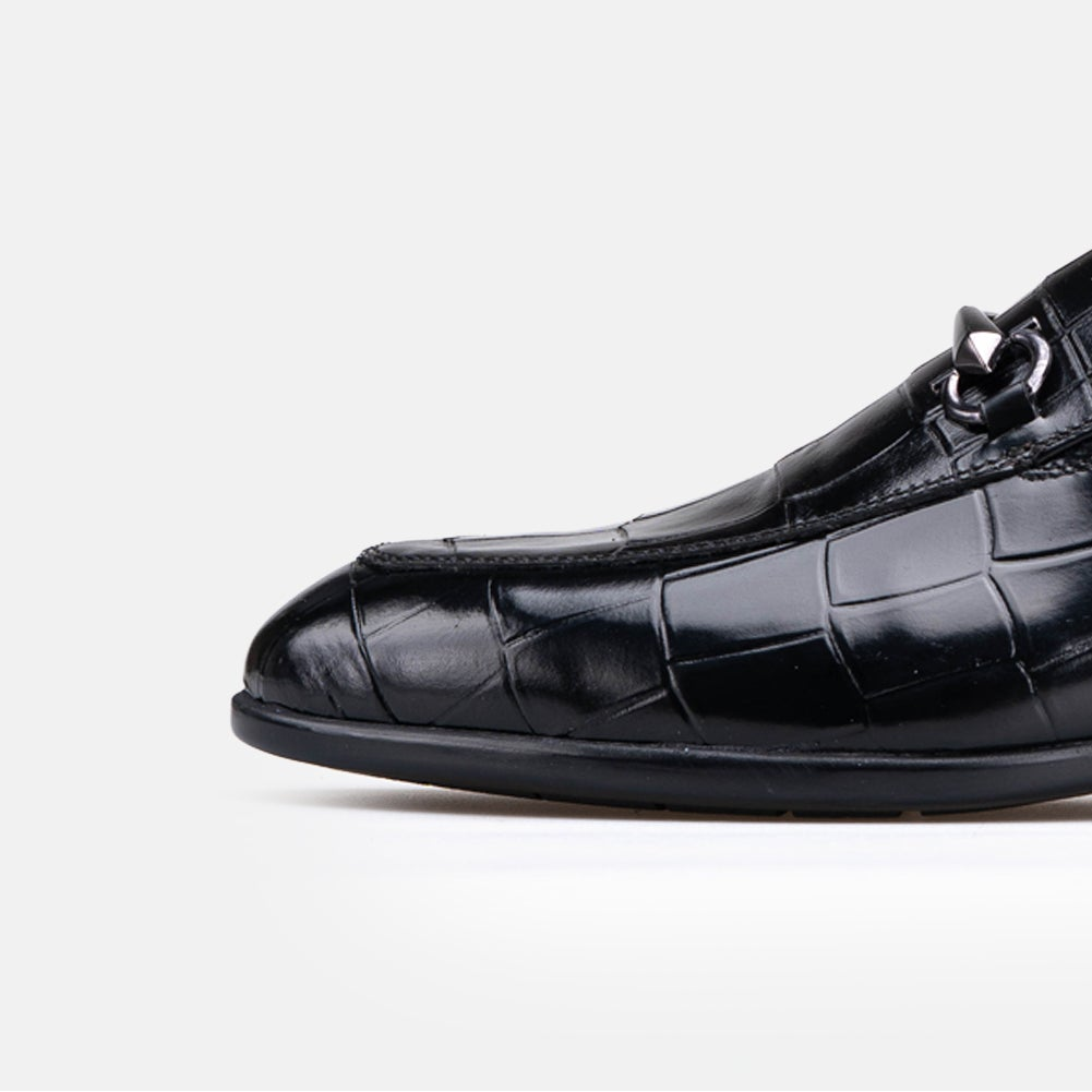 Volzak 5604 Mule en cuir Noir Croco