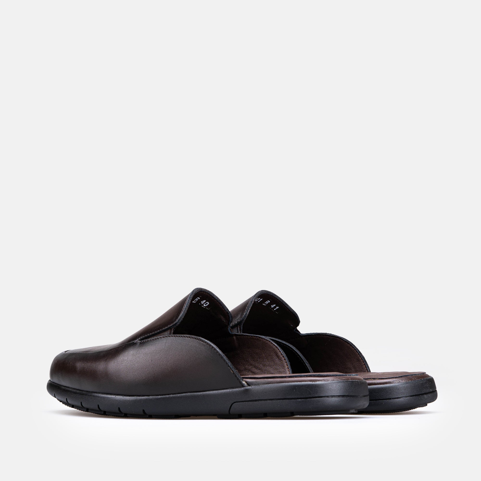 Volzak 5601 Mule en cuir Marron