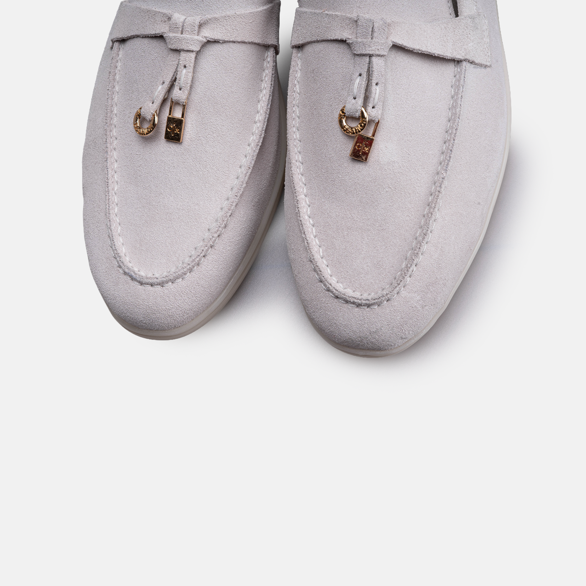 Volzak 32 mocassin en daim Gris Clair