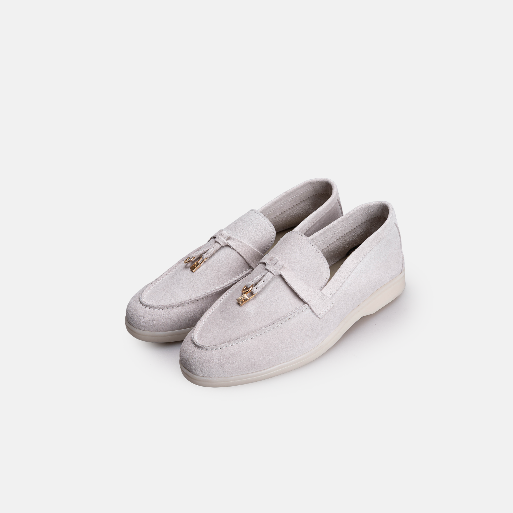 Volzak 32 mocassin en daim Gris Clair