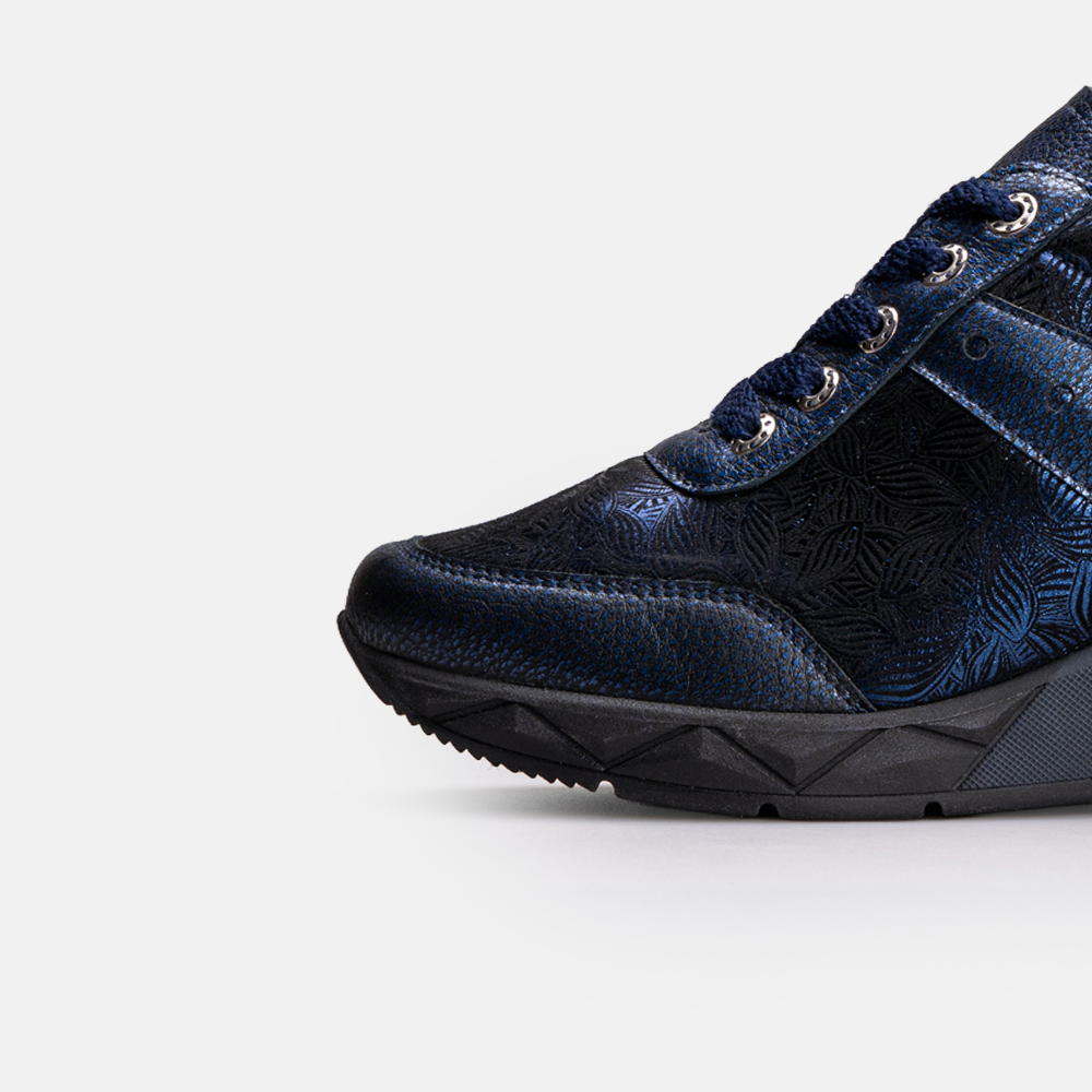 Volzak 701 Basket en cuir Bleu