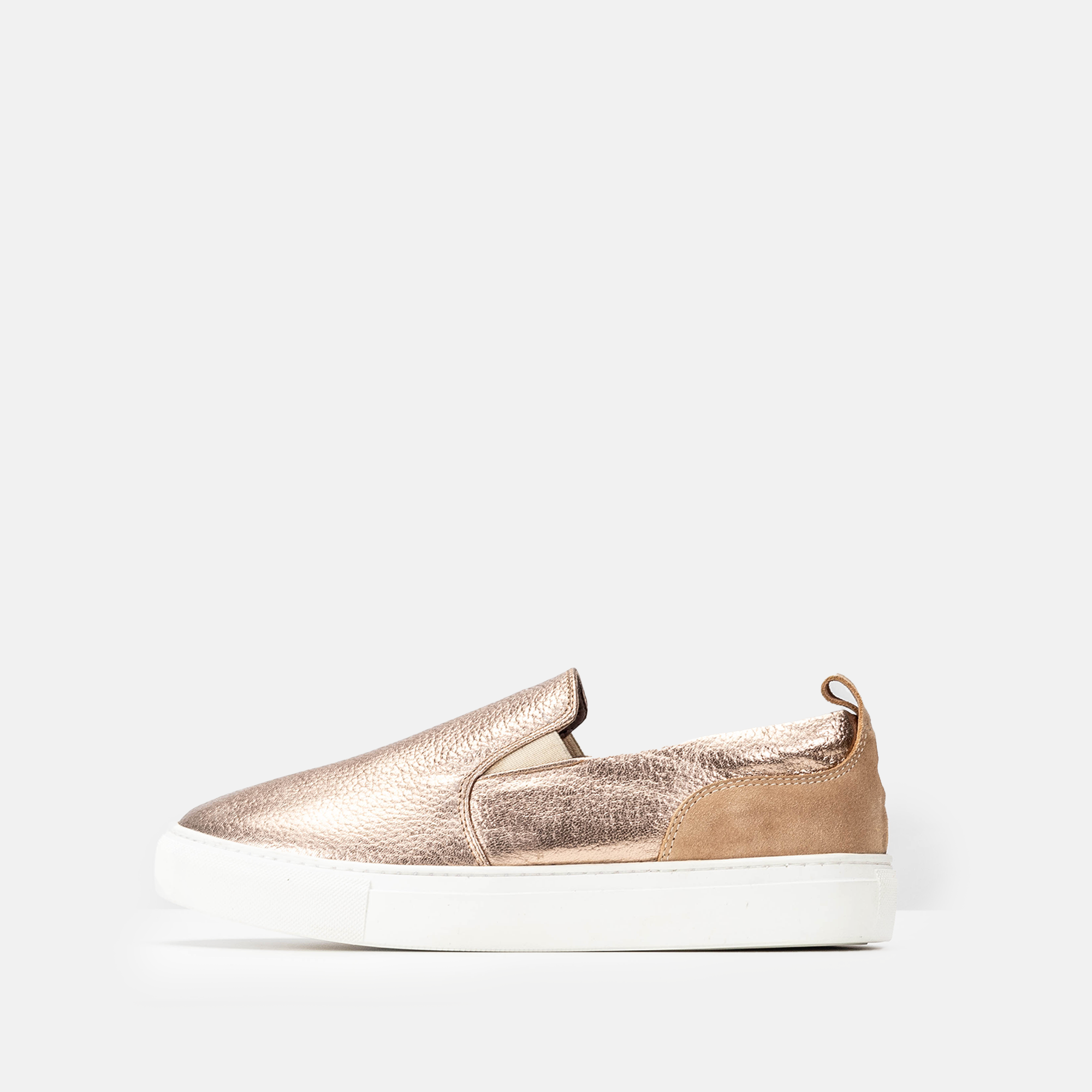 Volzak 072 Basket en cuir Bronze Metalise