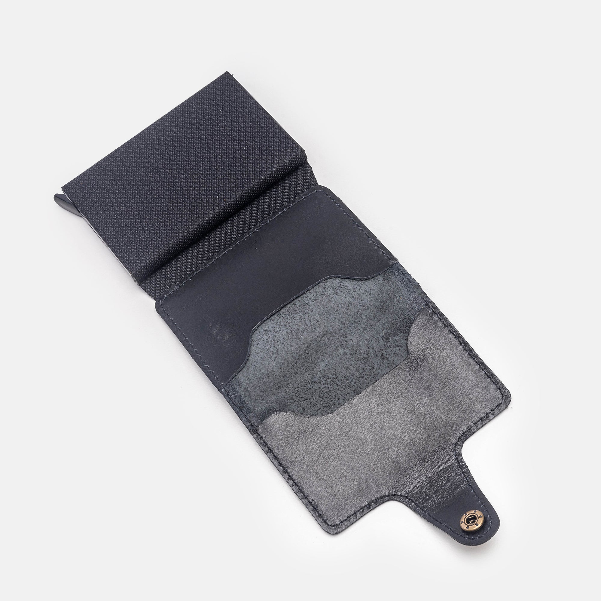 Volzak 080 Porte carte En Cuir Noir Lisse