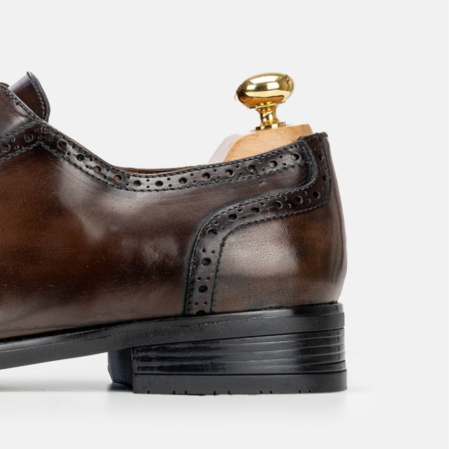 Volzak 5326 chaussure en cuir Démasquable Marron vintage