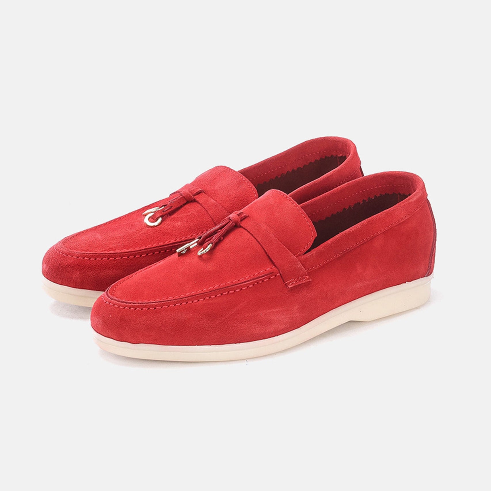 Volzak 32 mocassin en daim Rouge