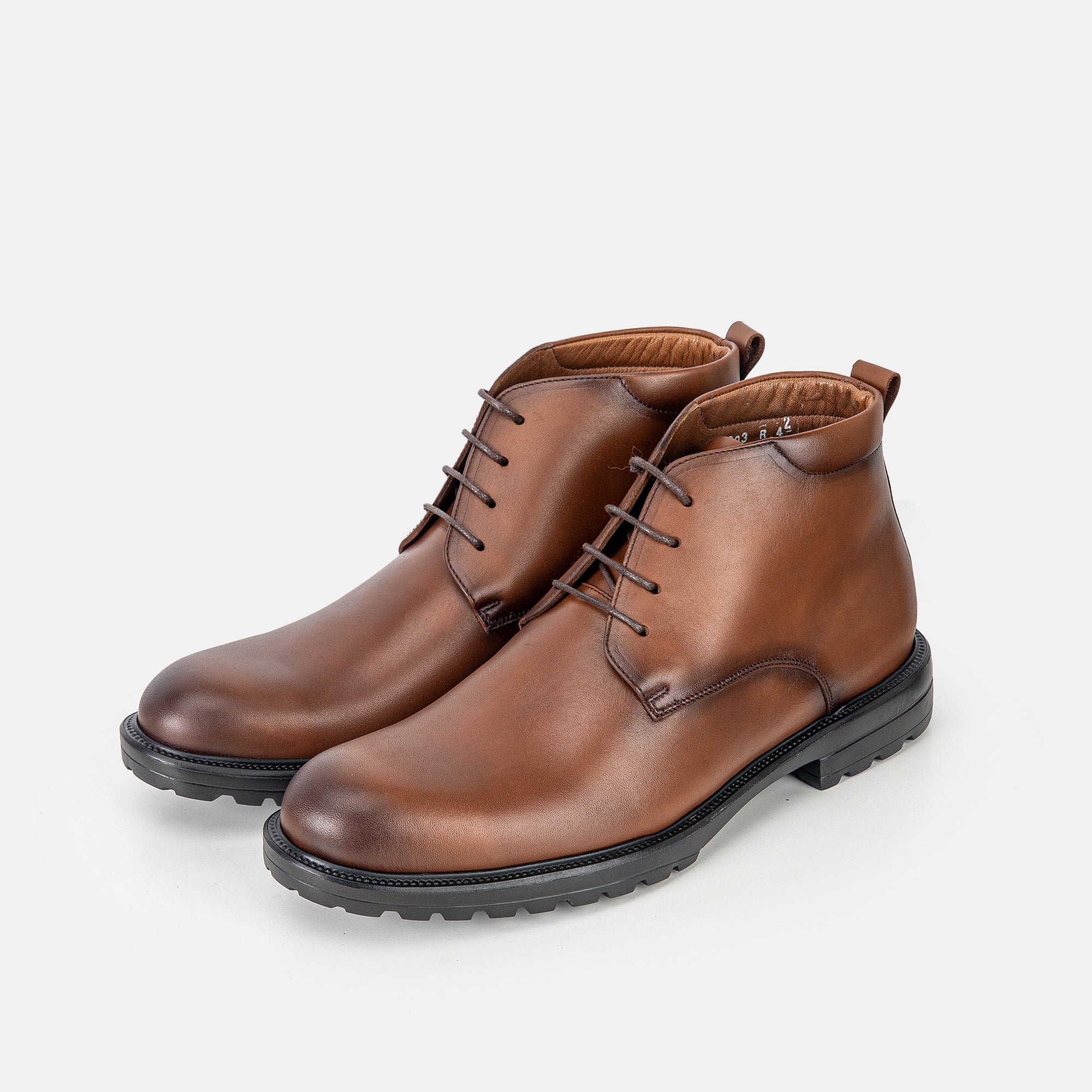 Volzak 5303 Bottine en cuir Marron Vintage