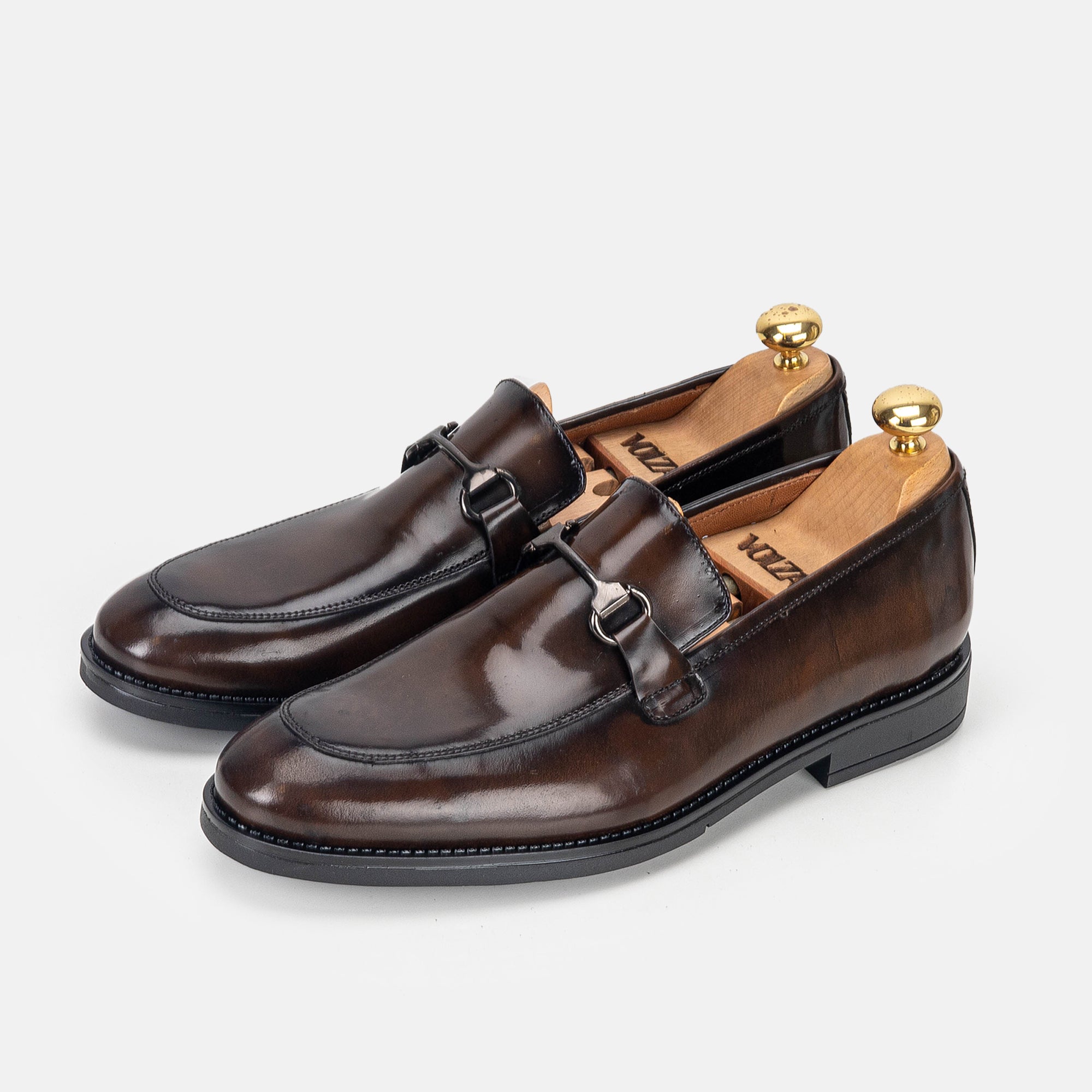 Volzak 5313 chaussure en cuir Démasquable Marron vintage