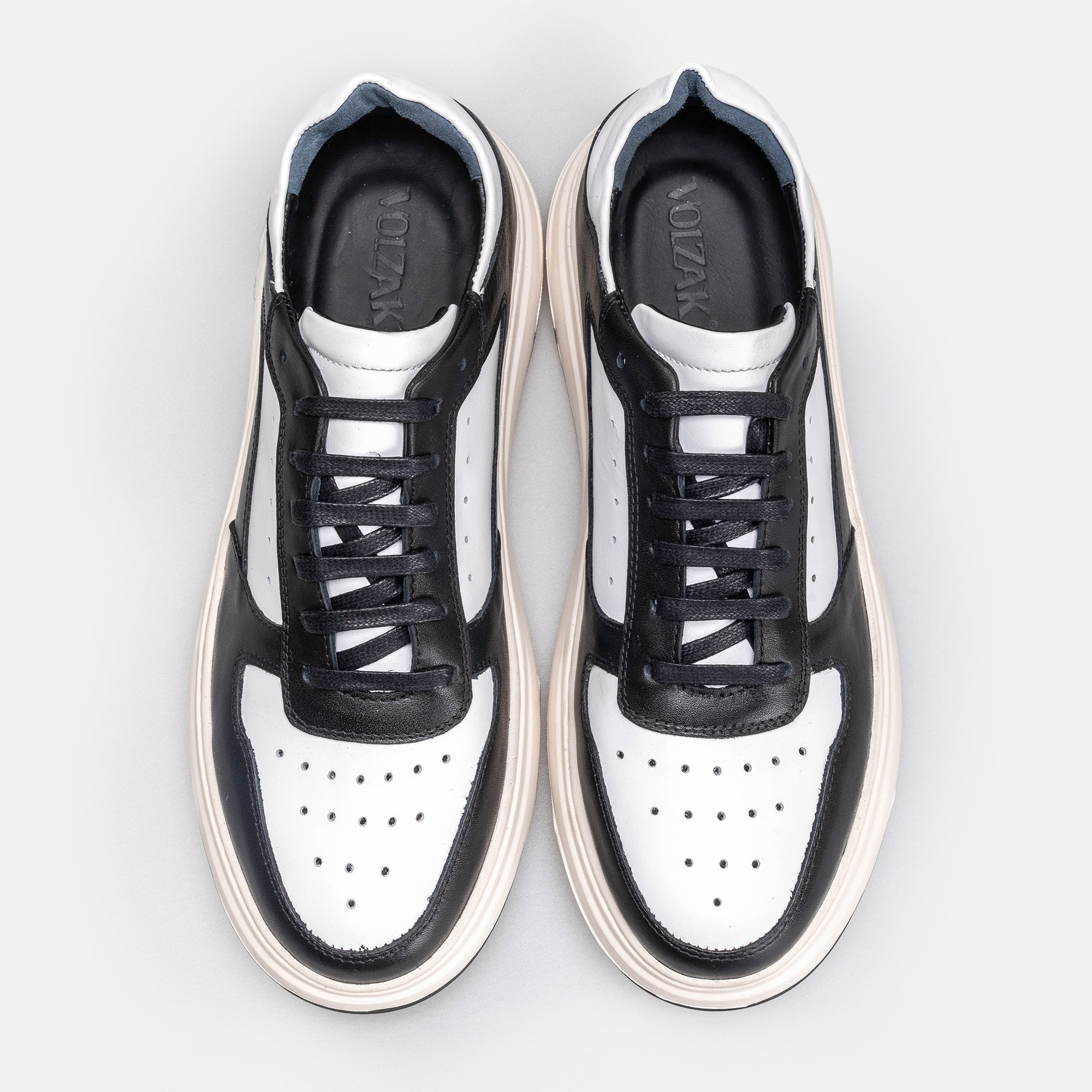 Volzak 6095 basket en cuir Noir