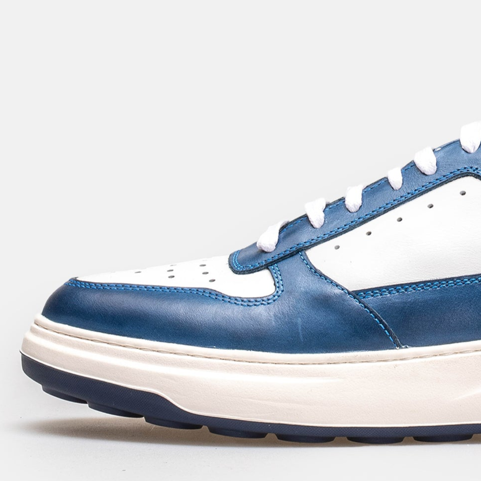 Volzak 6095 basket en cuir Bleu