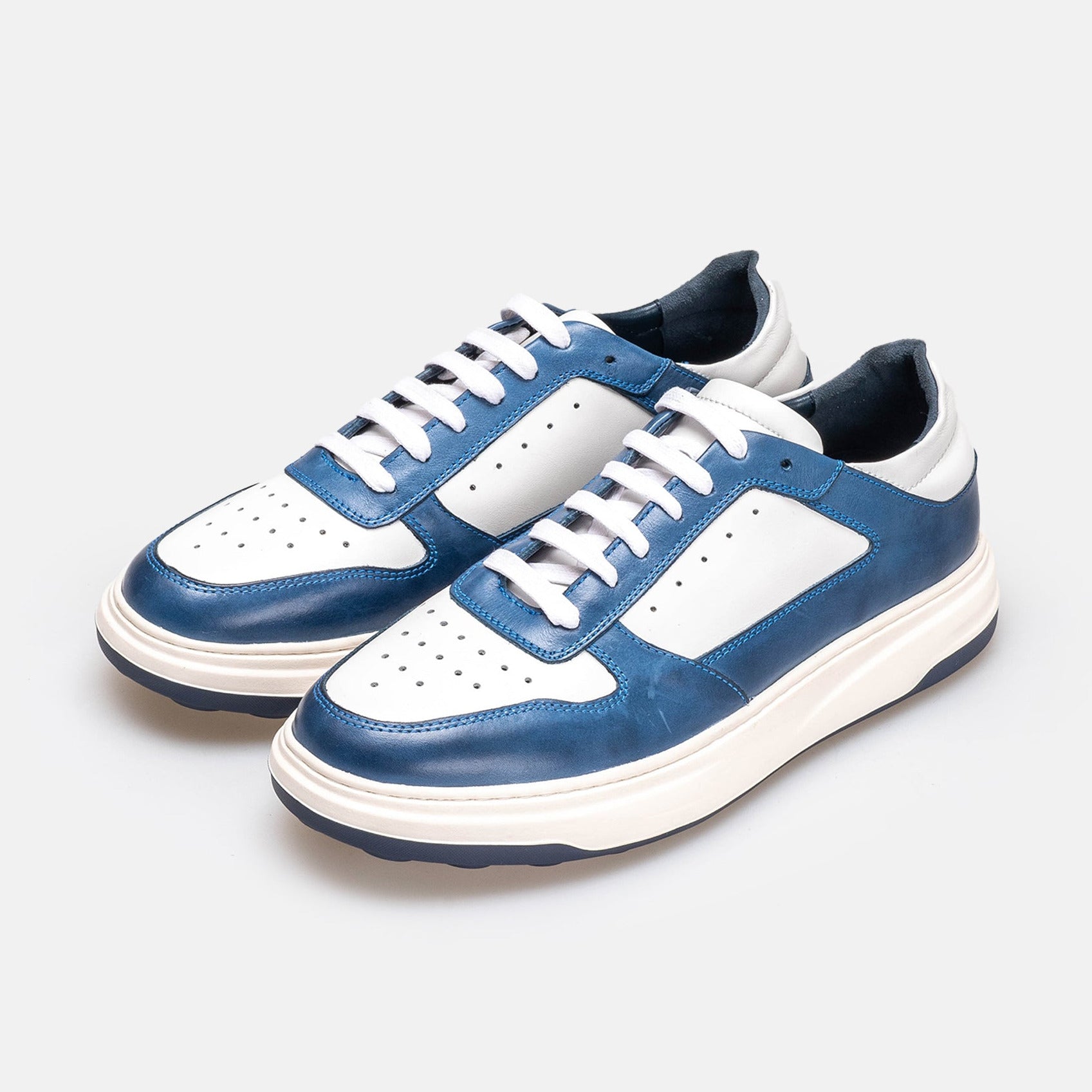 Volzak 6095 basket en cuir Bleu