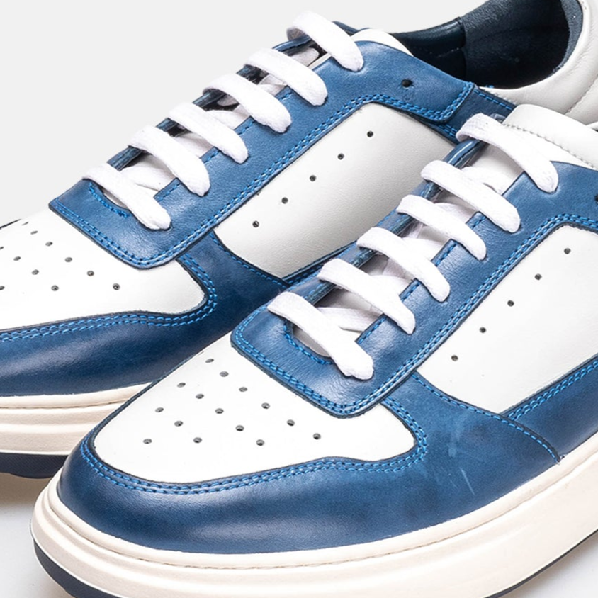 Volzak 6095 basket en cuir Bleu