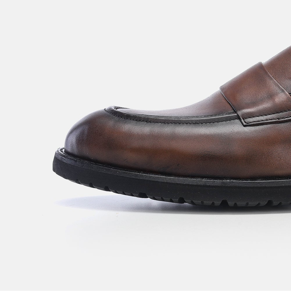 Volzak 5162 chaussure cuir marron vintage