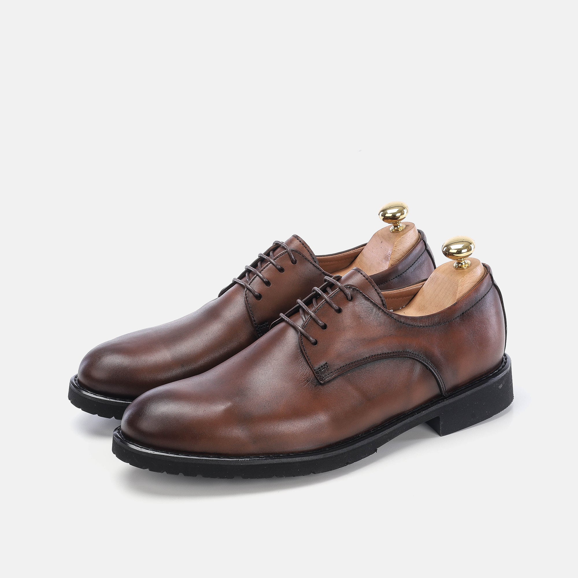 Volzak 5165 chaussure cuir marron vintage