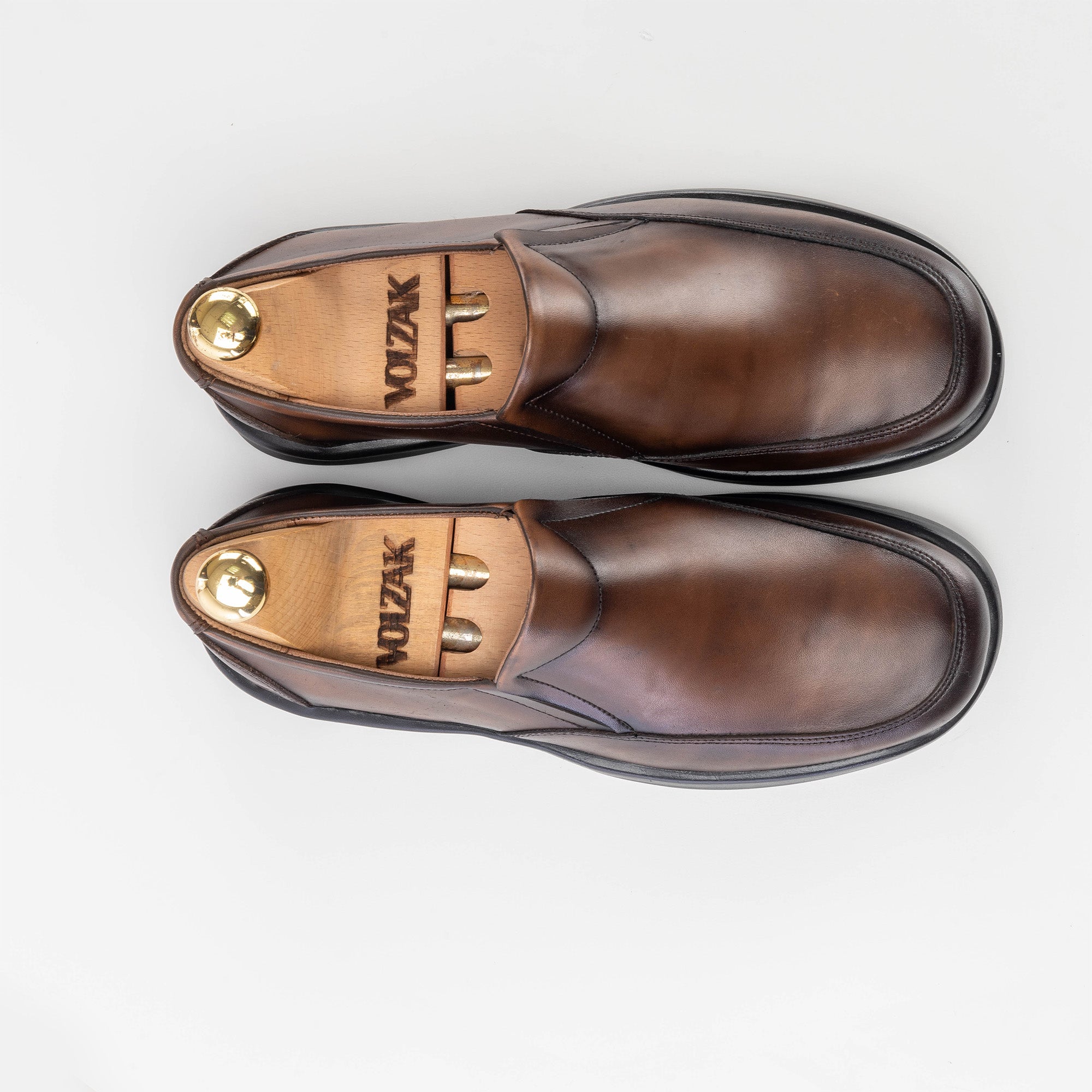 Volzak 5170 chaussure médicale en cuir marron vintage