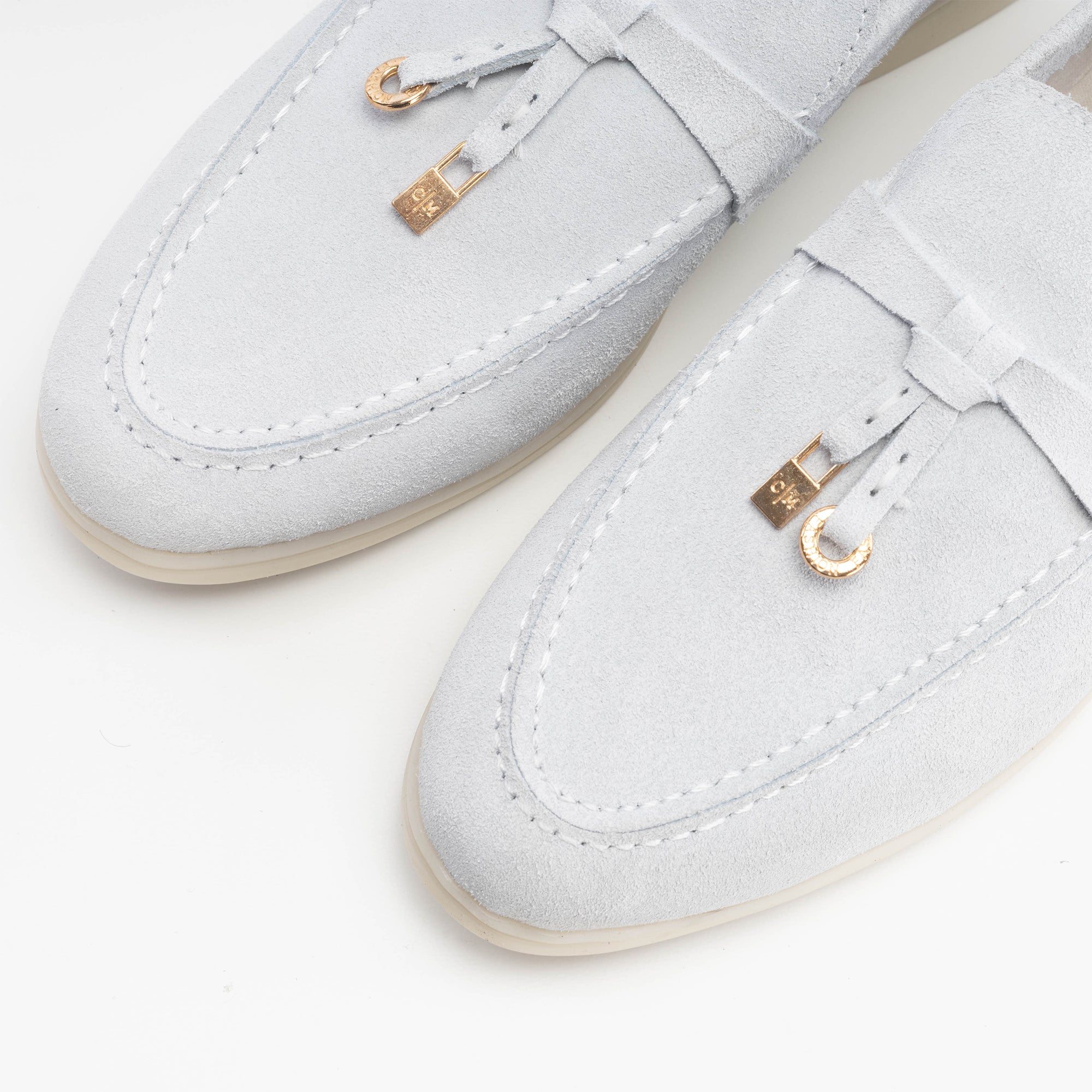 Volzak 32 mocassin en daim Gris Clair