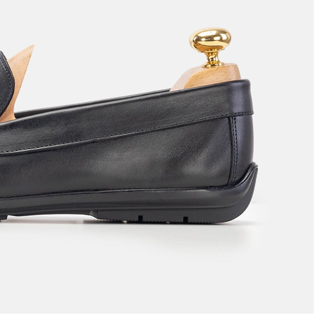 Volzak 5224 Black Leather Moccasin