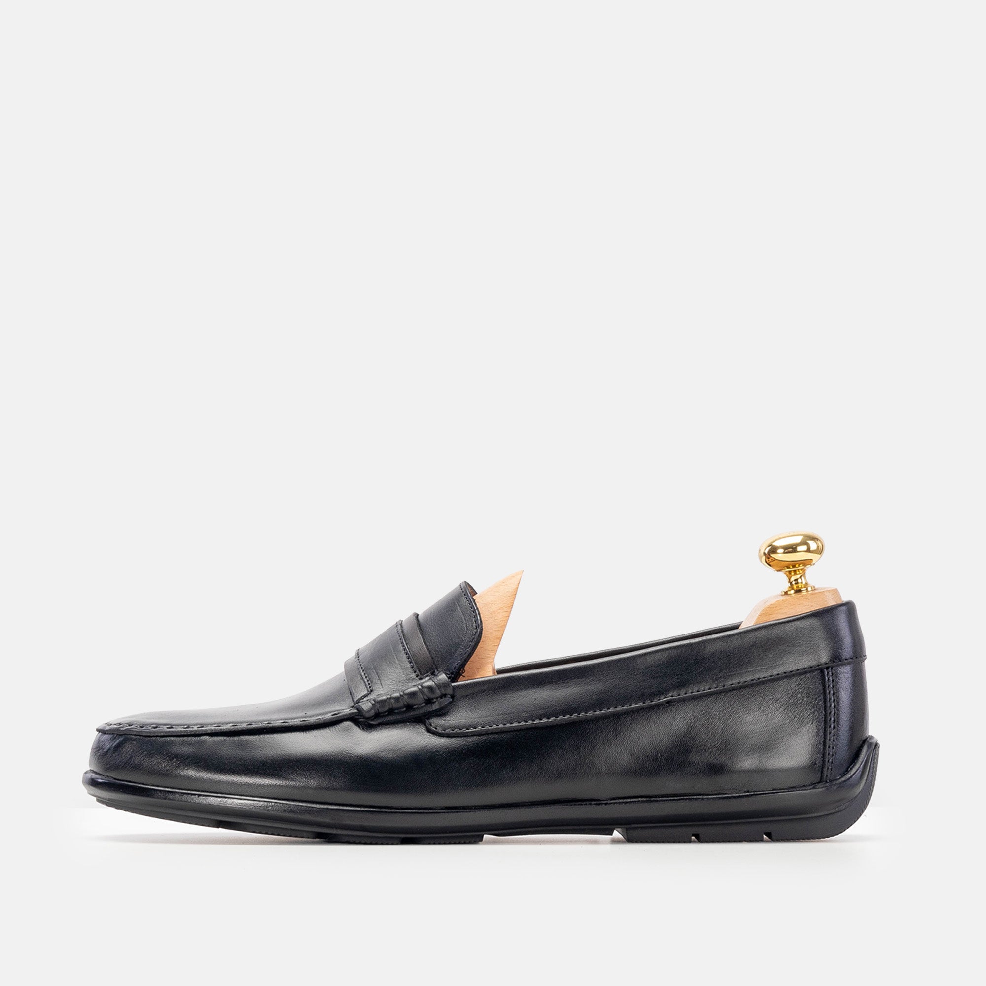 Volzak 5223 Mocassin en cuir noir